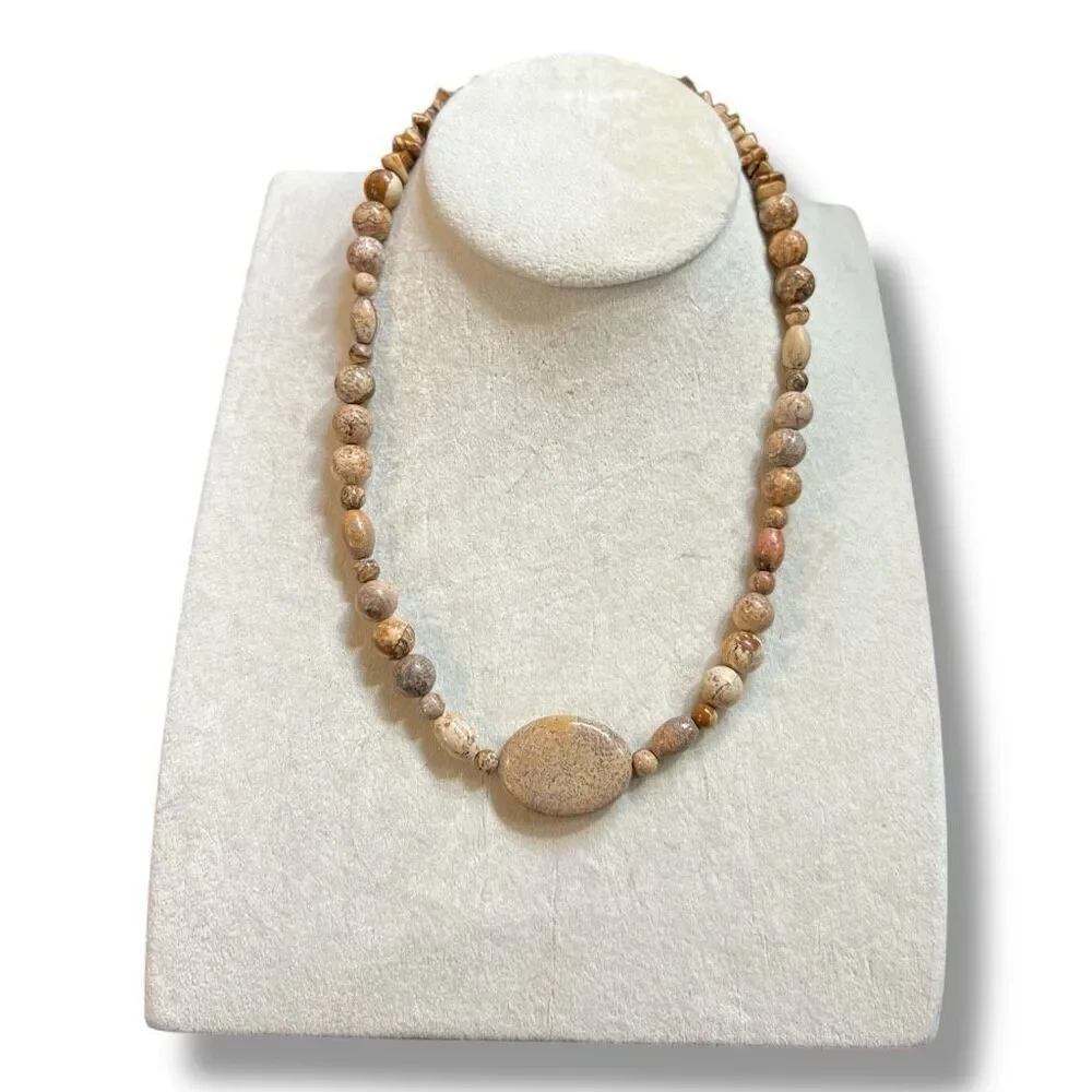 Bundle Sale 3 for $15 | Stone Necklace with Large Centerpiece